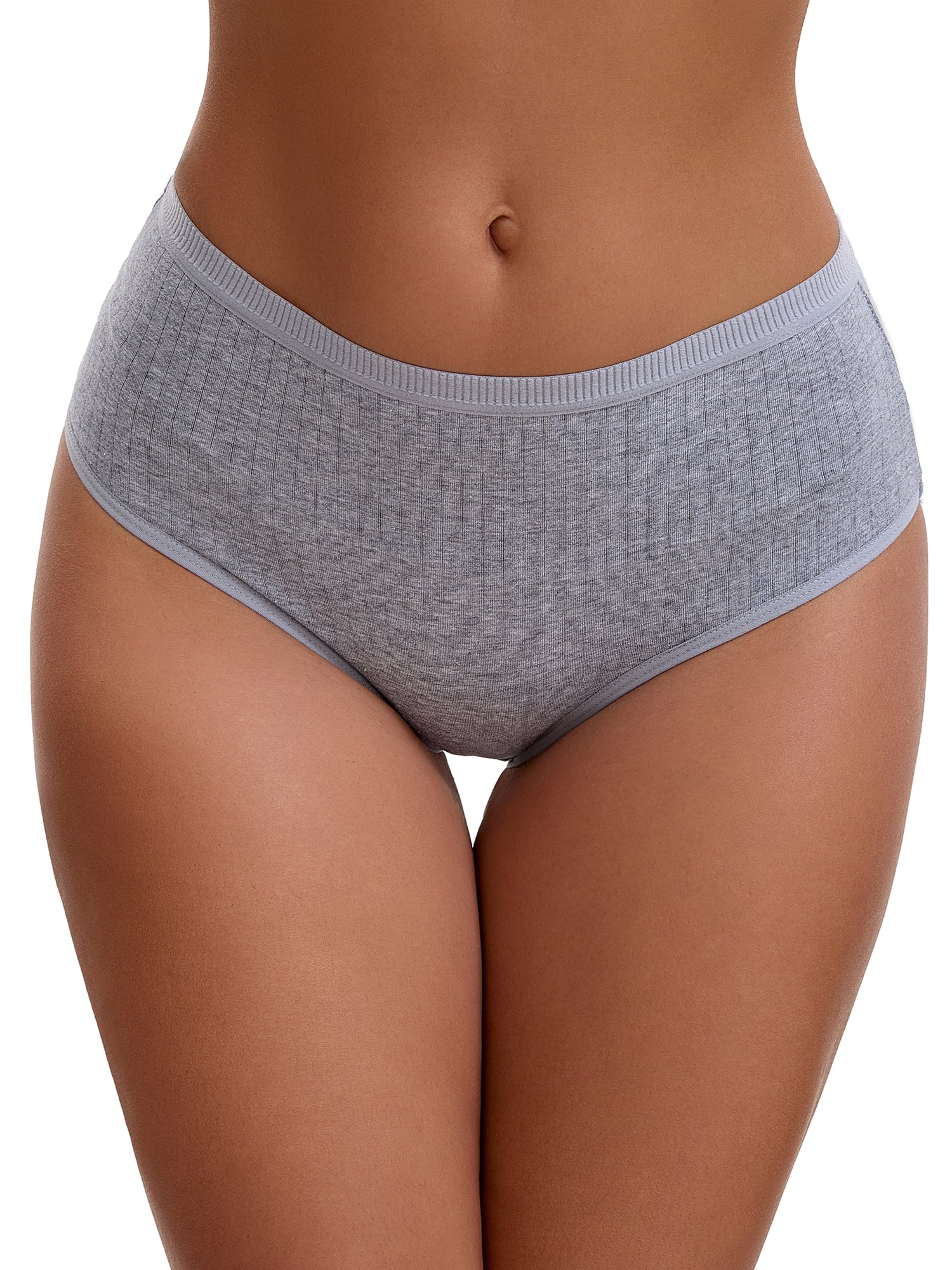 Unique Bargains Women's Cotton High Waist Tummy Control Briefs 2XL Gray