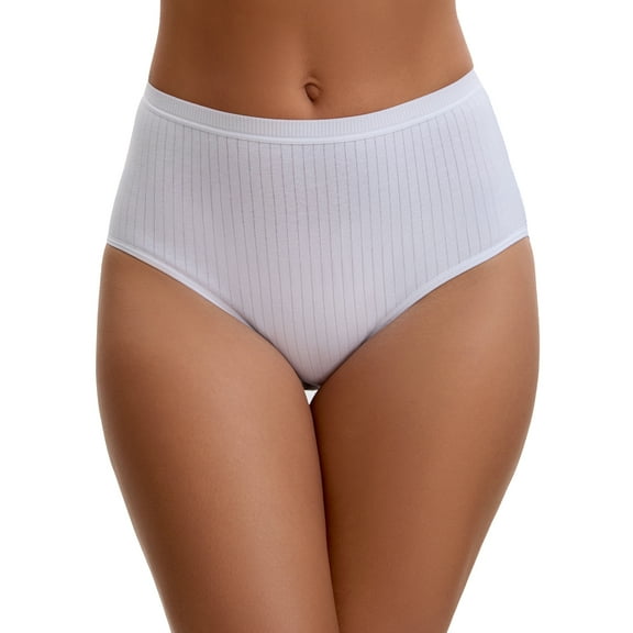 Unique Bargains Women's Cotton High Waist Tummy Control Briefs S White