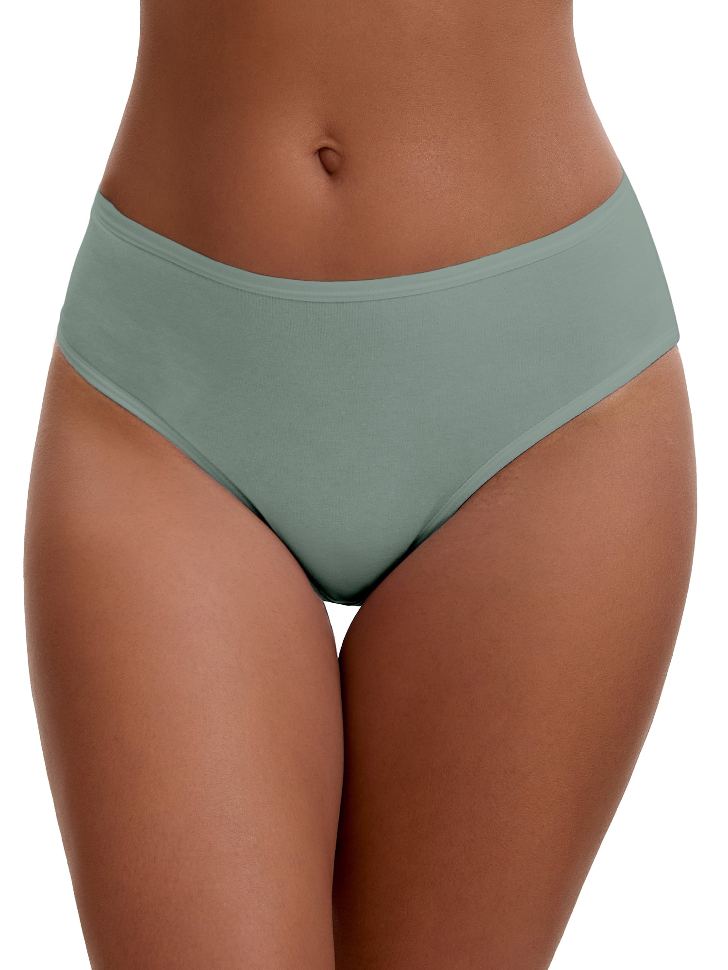 Unique Bargains Women's Cotton Mid-Waisted Full Coverage Briefs XL Blue