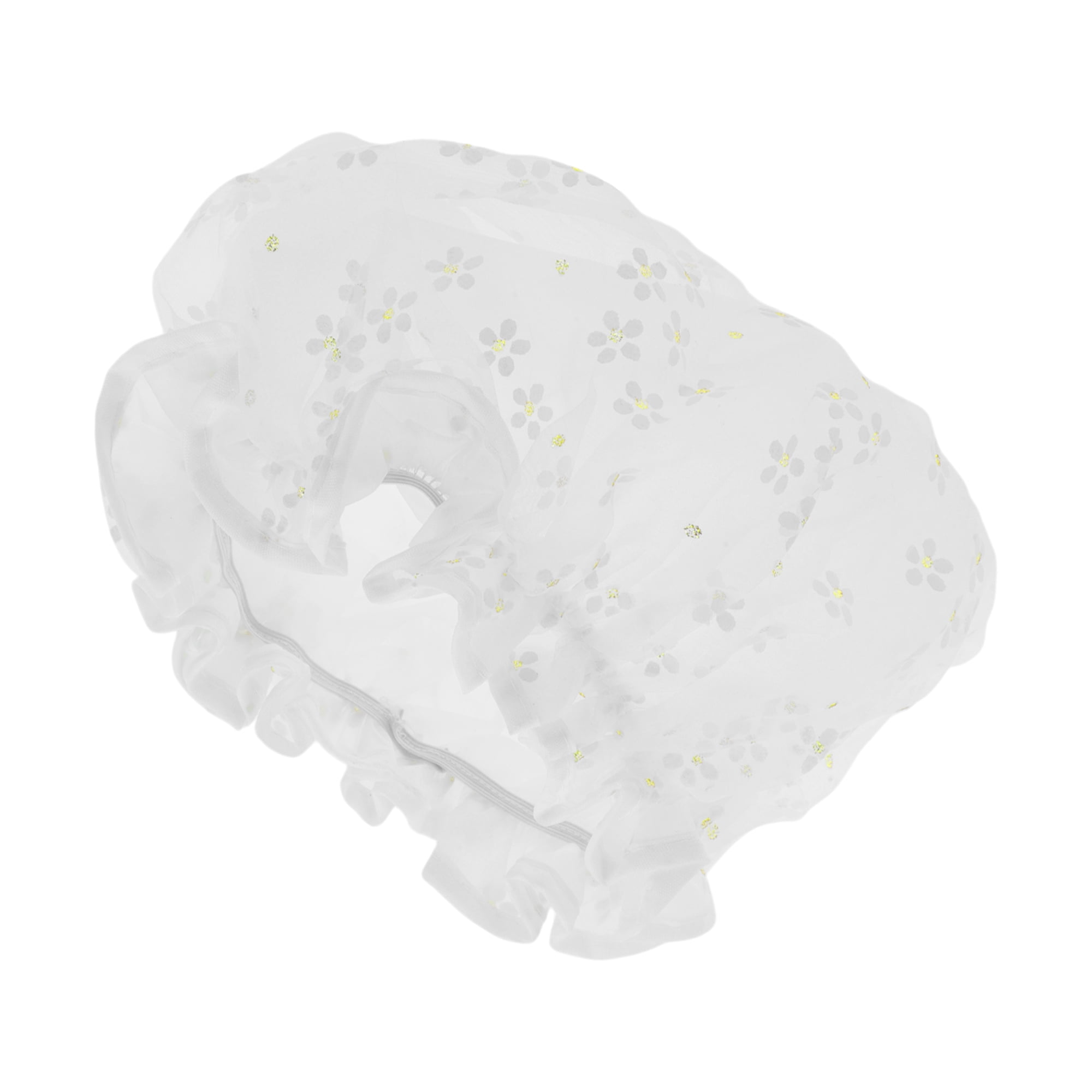 Unique Bargains Women's Durable Double Layer Bath Cap in White Color 1 Pc