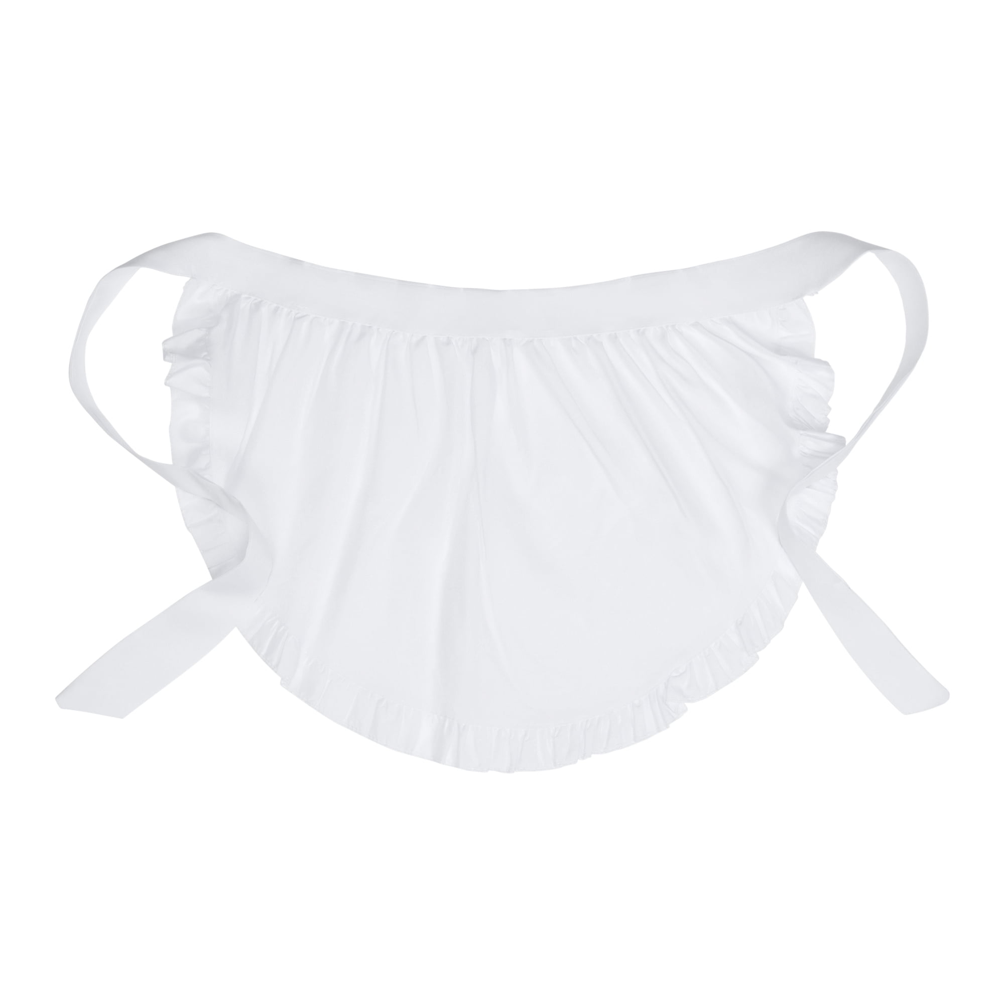 Unique Bargains Women's Durable Polyester Aprons 26.4x16.8in White No Pockets