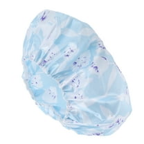 Unique Bargains Women's Durable Shower Hair Cap Blue