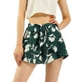 thumbnail image 1 of Unique Bargains Women's Elastic Waist Casual Summer Beach Floral Shorts, 1 of 8