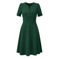thumbnail image 1 of DARING DIVA Sweetheart Neck Pleated A-Line Sheath Dress XL Dark Green, 1 of 6