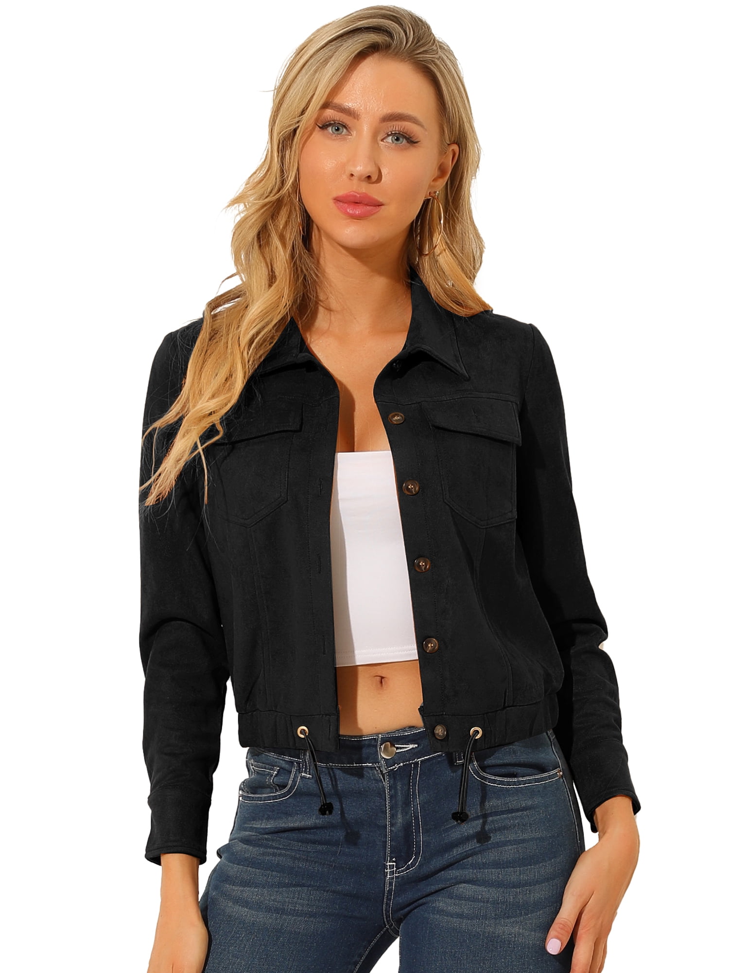 Free Shipping! Unique Bargains Women's Faux Suede Point