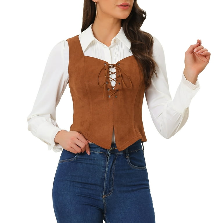 Women's Lace-Up Sleeveless Chiffon Shirt Women's Lace-Up Sleeveless Chiffon Shirt