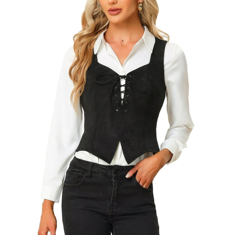 Women's Lace-Up Sleeveless Chiffon Shirt Women's Lace-Up Sleeveless Chiffon Shirt