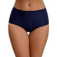 thumbnail image 1 of Unique Bargains Women's Floral Lace Breathable Mid Rise Underpants XL Blue, 1 of 6