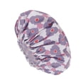 thumbnail image 1 of Unique Bargains Women's Flower Pattern Shower Cap 1 Pc Purple, 1 of 3