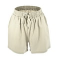 thumbnail image 1 of Unique Bargains Women's Flowy Running Shorts High Waisted Workout Shorts Khaki Size M, 1 of 7