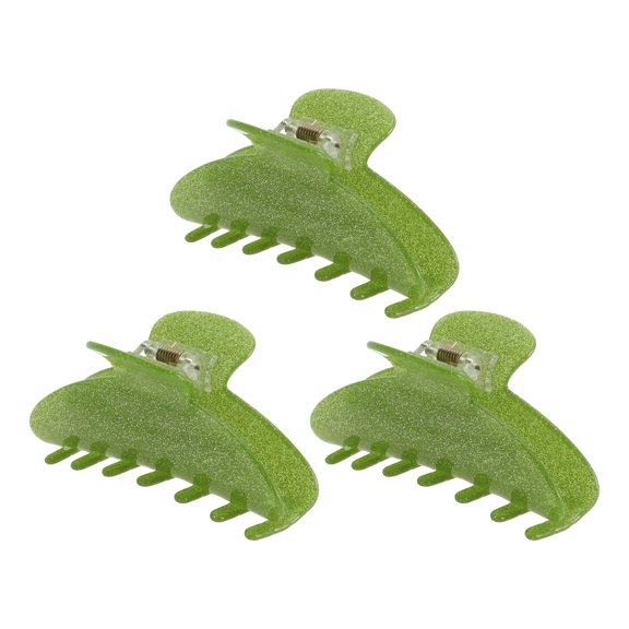 NOMADIC NOOK Women's French Large Hair Caw Clips 3 Pcs Green