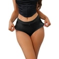 thumbnail image 1 of Unique Bargains Women's Full Coverage Mid-Waisted Briefs Underwear Medium Black, 1 of 6