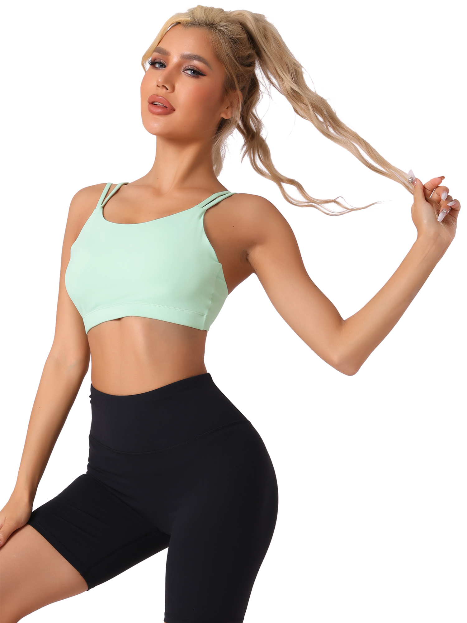 DARING DIVA Full-Coverage U Back Bras Fixed Padded Cup Underwear M Green