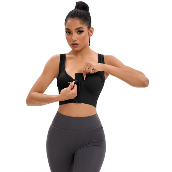 DARING DIVA Full Support Sports Bras Workout Wirefree Comfortable Bra L Black