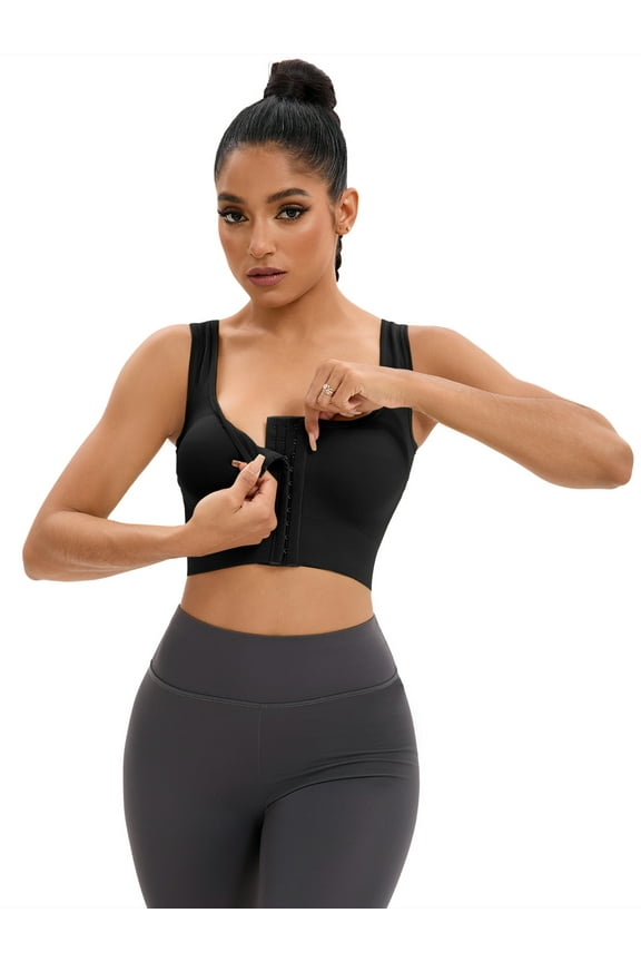 Full Support Sports Bras Workout Wirefree Comfortable Bra S Black