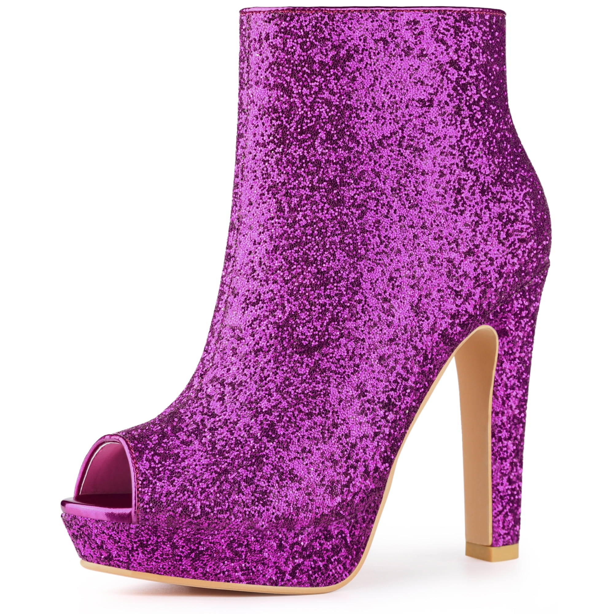 Purple peep deals toe booties