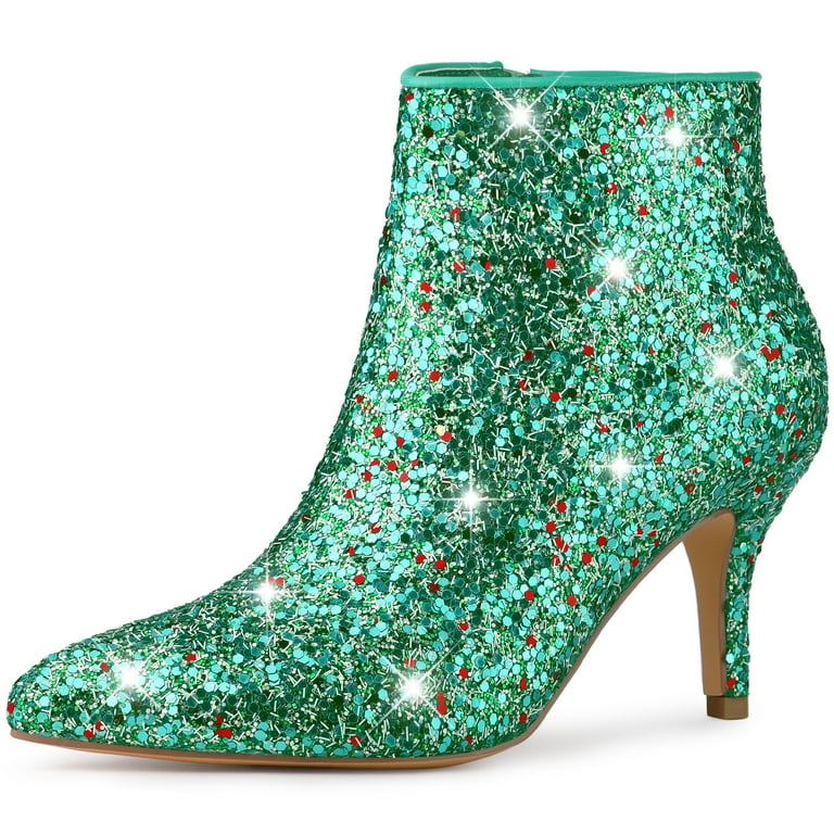 Women's glitter ankle best sale boots