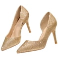 thumbnail image 1 of Unique Bargains Women's Glitter Pump Pointed Toe Slip-on Stiletto Heels Pumps, 1 of 6