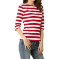 thumbnail image 1 of Unique Bargains Women's Halloween Costume 1/2 Sleeve Round Neck Floral Top XS Red White, 1 of 8