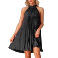 thumbnail image 1 of Unique Bargains Women's Halter Neck Sleeveless Casual Dresses XL Black, 1 of 6