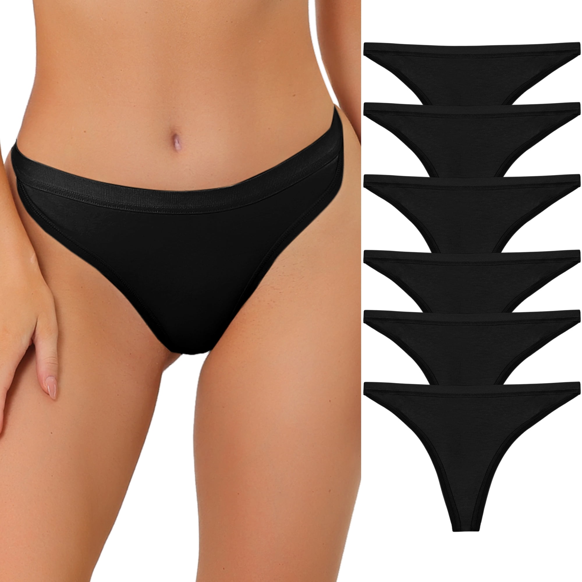 Unique Bargains Women's High Rise Airflow Thongs L 6 Black