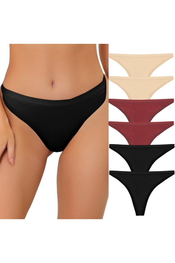 Women's High Rise Airflow Thongs M 2 Beige/2 Red/2 Black