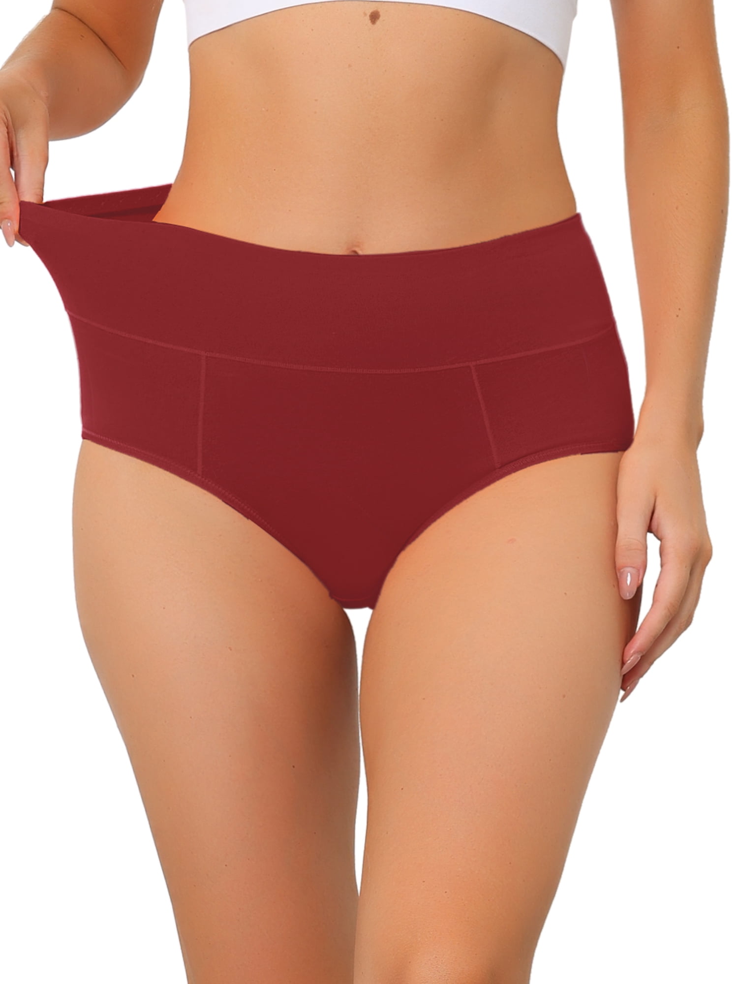 DARING DIVA Women's High Waist Available In Plus Size Underpants M Burgundy