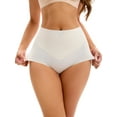 thumbnail image 1 of DARING DIVA Women's High Waist Briefs Flatten Stomach Shapewear Panties White S, 1 of 6