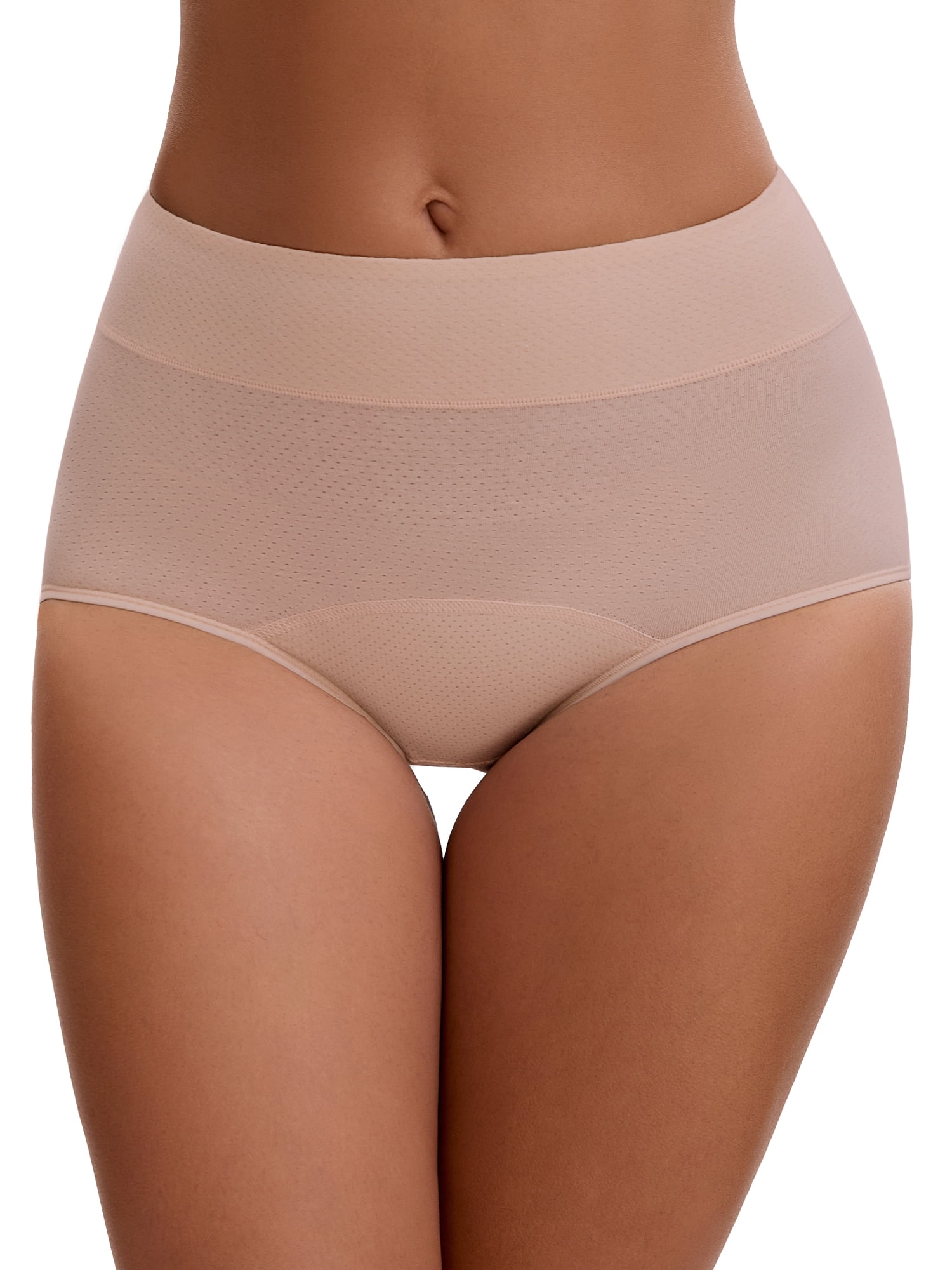 Unique Bargains Women's High Waist Cotton Briefs with Leak Proof Feature S Pink