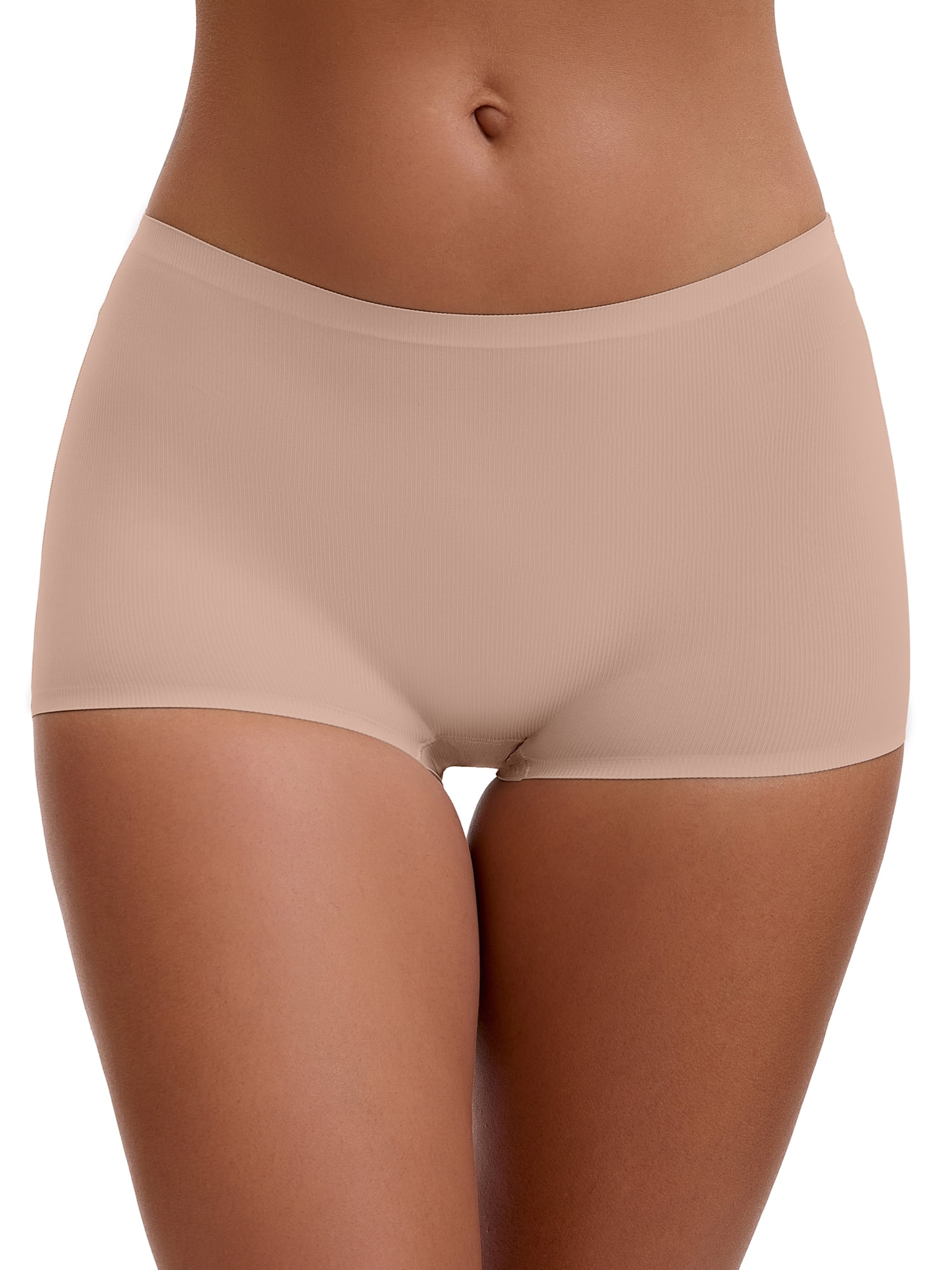 Unique Bargains Women's High Waist Seamless Ice Silk Breathable Boyshorts L Light Pink