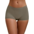 thumbnail image 1 of Unique Bargains Women's High Waist Seamless Ice Silk Breathable Boyshorts M Brown, 1 of 6