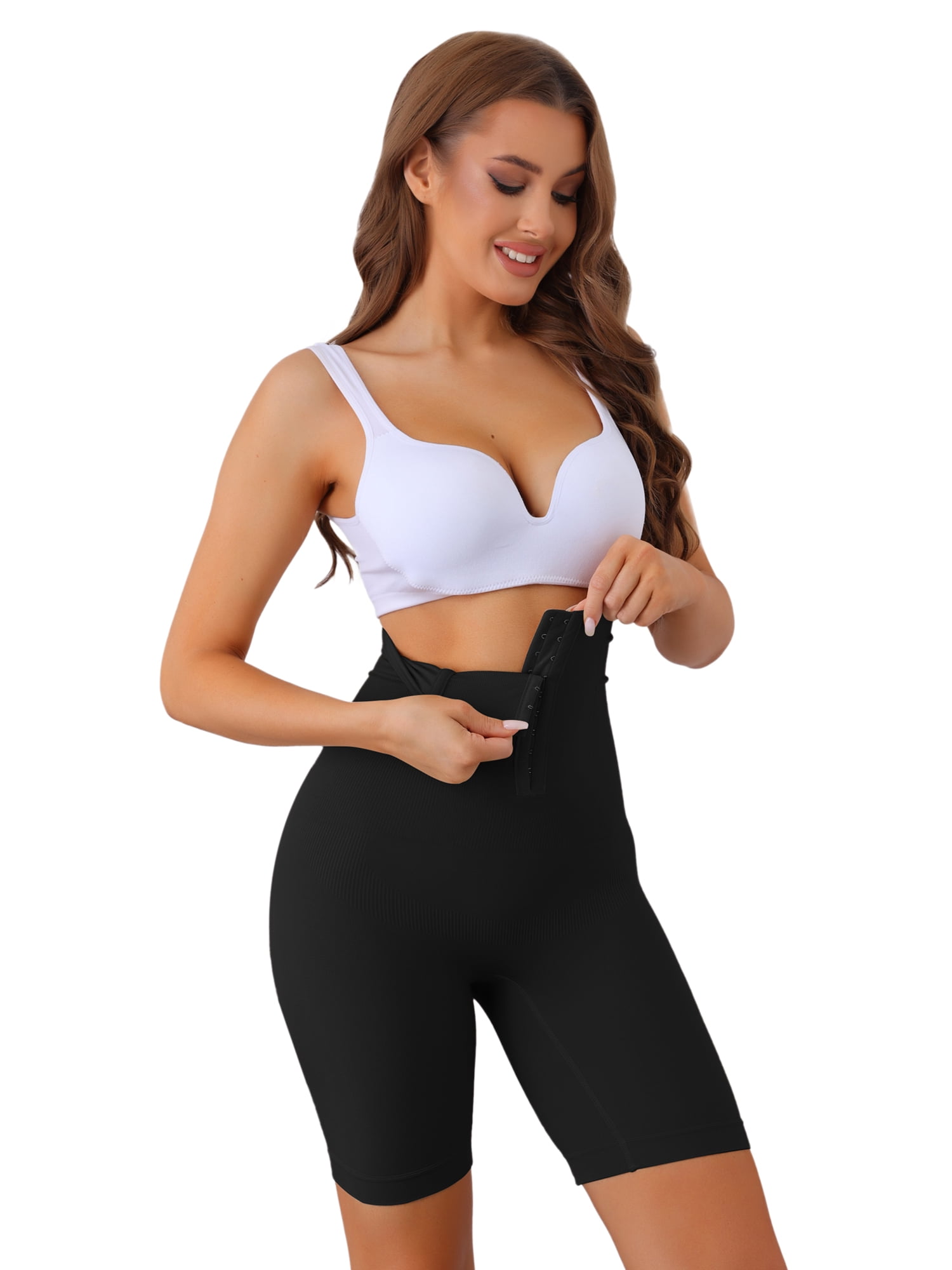 DARING DIVA Women's High Waist Shapewear Panties Butt Lifter Thigh Slimmers Black Medium