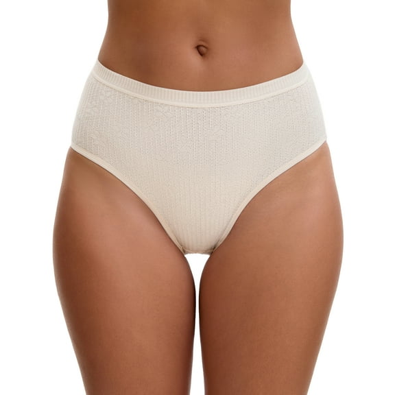Unique Bargains Women's High Waist Tummy Control Briefs Underwear XL White