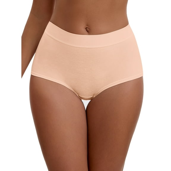 Unique Bargains Women's High Waist Tummy Control Elastic Waistband Boyshorts L Pink