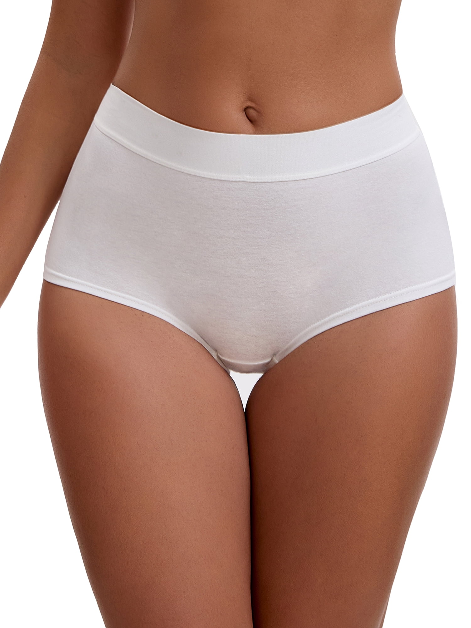 Unique Bargains Women's High Waist Tummy Control Elastic Waistband Boyshorts S White