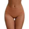 thumbnail image 1 of Unique Bargains Women's High Waist Tummy Control Full Coverage Briefs M Light Orange, 1 of 6