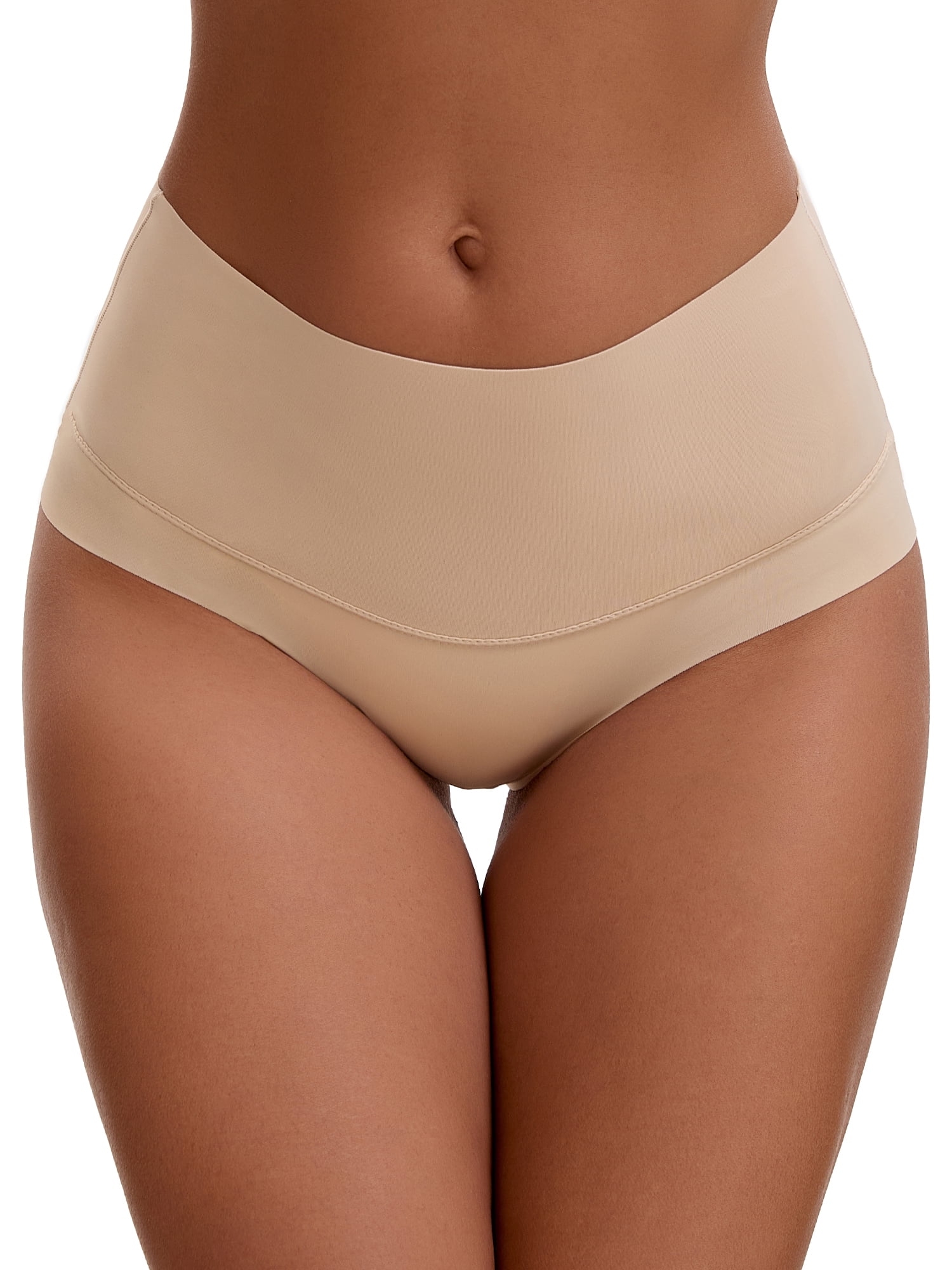 Unique Bargains Women's High Waist Tummy Control Full Coverage Briefs XL Beige