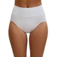 thumbnail image 1 of Unique Bargains Women's High Waist Tummy Slimming Elastic Waistband Briefs S White, 1 of 6