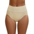 thumbnail image 1 of Unique Bargains Women's High Waist Tummy Slimming Elastic Waistband Briefs XL Beige, 1 of 6