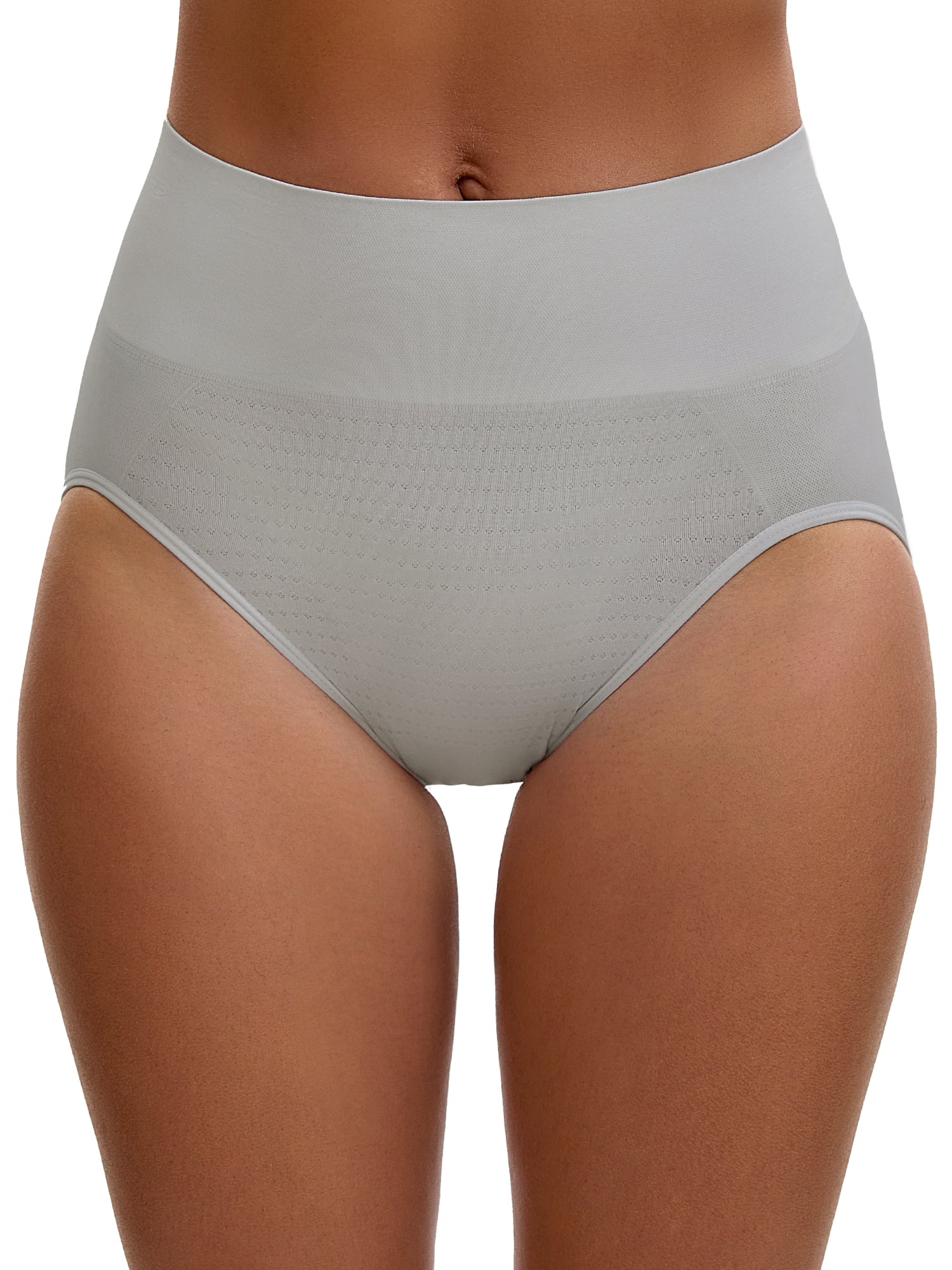 Unique Bargains Women's High Waist Tummy Slimming Elastic Waistband Briefs XL Gray