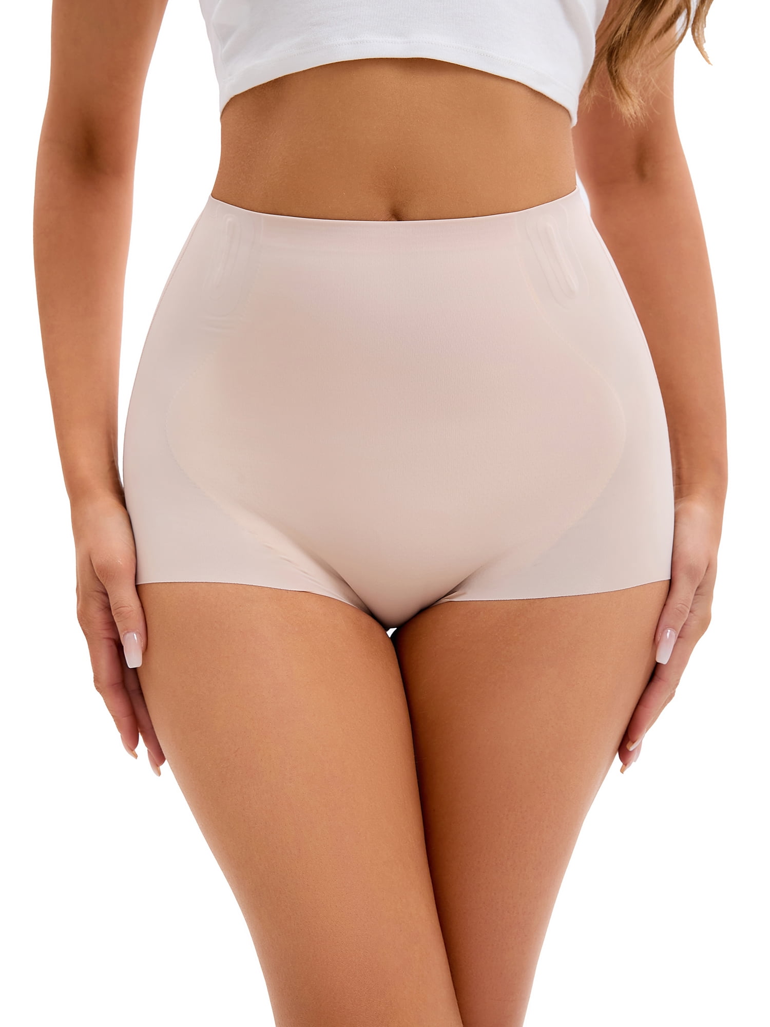 DARING DIVA Women's High Waist Underwear Brief Butt Lifter Shapewear Panties Beige XXL