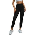 thumbnail image 1 of Unique Bargains Women's High Waisted Leggings Tummy Control Thigh Shapers Pants L Black, 1 of 6