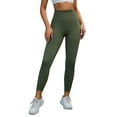 thumbnail image 1 of Unique Bargains Women's High Waisted Leggings Tummy Control Thigh Shapers Pants L Green, 1 of 6