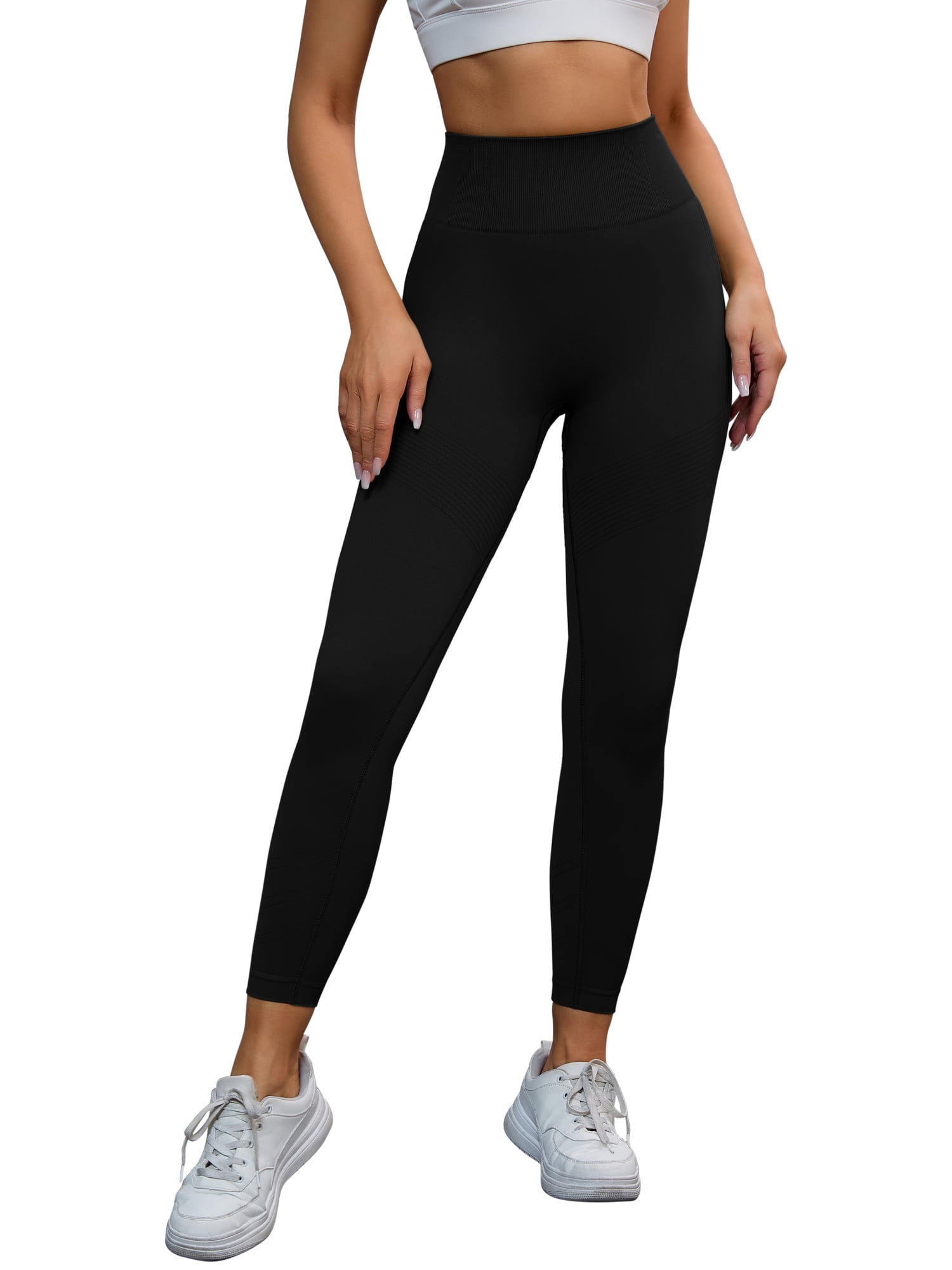 Unique Bargains Women's High Waisted Leggings Tummy Control Thigh Shapers Pants S Black