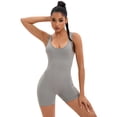 thumbnail image 1 of Unique Bargains Women's Hollow Back Full Body Shaper U Neck Shapewear Bodysuit S Gray, 1 of 6