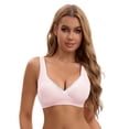 thumbnail image 1 of Unique Bargains Women's Lace Polka Dots Wirefree Sleep Nursing Bras S Pink, 1 of 6