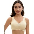 thumbnail image 1 of Unique Bargains Women's Lace Trim Full Coverage Adjustable Strap Bras D 38 Apricot, 1 of 6