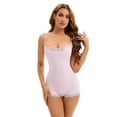 thumbnail image 1 of Unique Bargains Women's Lace Trim Tummy Control Butt Lifter Shaperwear Bodysuits XL Pink, 1 of 6