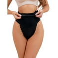 thumbnail image 1 of Unique Bargains Women's Lace Tummy Control Underwear Thongs Shapewear Panties L Black, 1 of 6