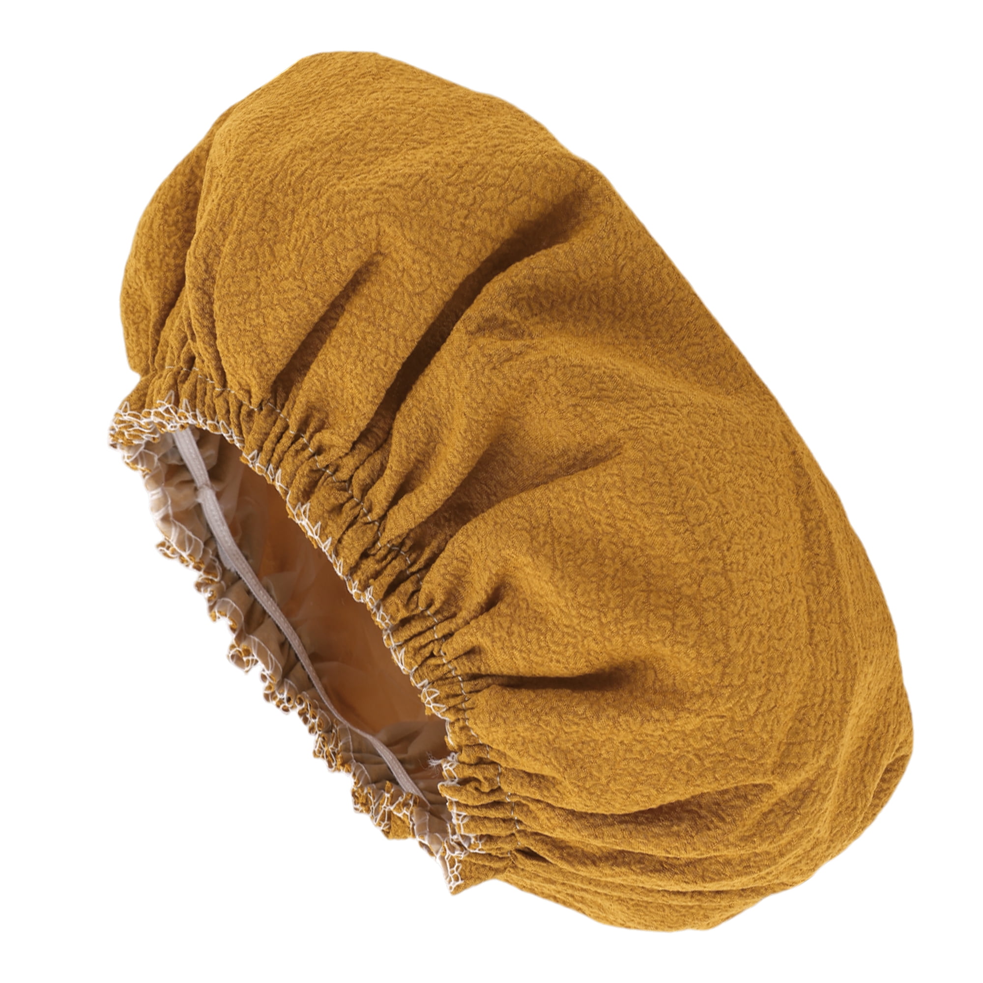 Unique Bargains Women's Lightweight Bath Caps 1 Pc Yellow